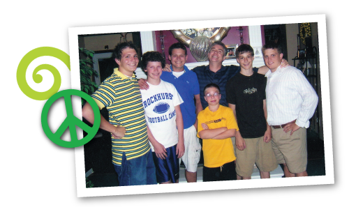 Jake with Fr.Don, friends